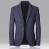 Blazer para Hombre Color Sólido Cruzado Otoño Invierno Dos Botones Bolsillos Abrigo de Traje para Boda
