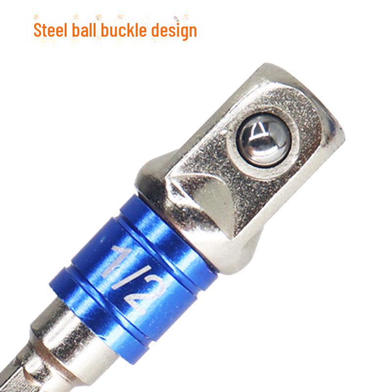 Hex Handle To Square Head Sleeve, Small Air Screwdriver Adapter for Drill Conversion