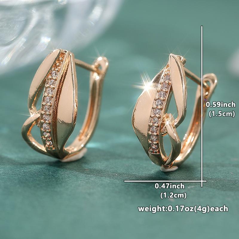Earrings Copper Bohemian Personality Zircon Earrings Jewelry