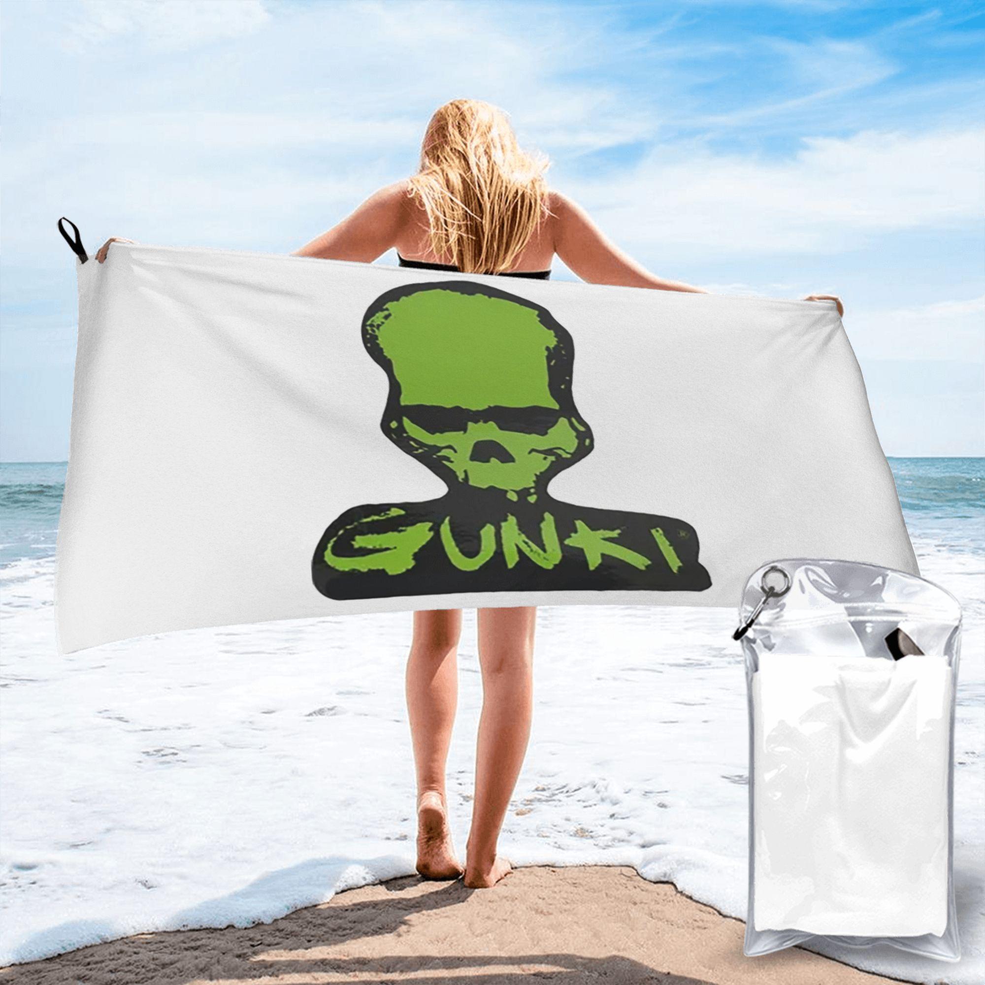 

Gunki Logo Angling Skull Fishing Gunki Beach Towel Soft Microfiber Quick Dry Absorbent Quick Towels For Bath W30*H60(CM)