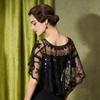 Bling Bling Sequins Poncho Coat Retro Flapper Shawl  Dress Decorative Shoulder