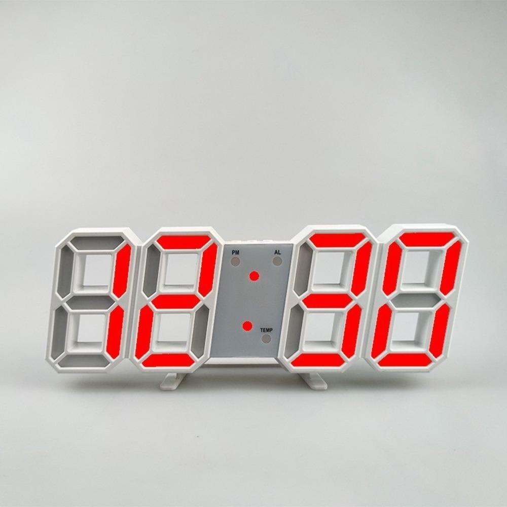 Wall-mounted Digital Desktop Clock Adjustable Luminous Mode Night Light Portable LED Clock  Desk