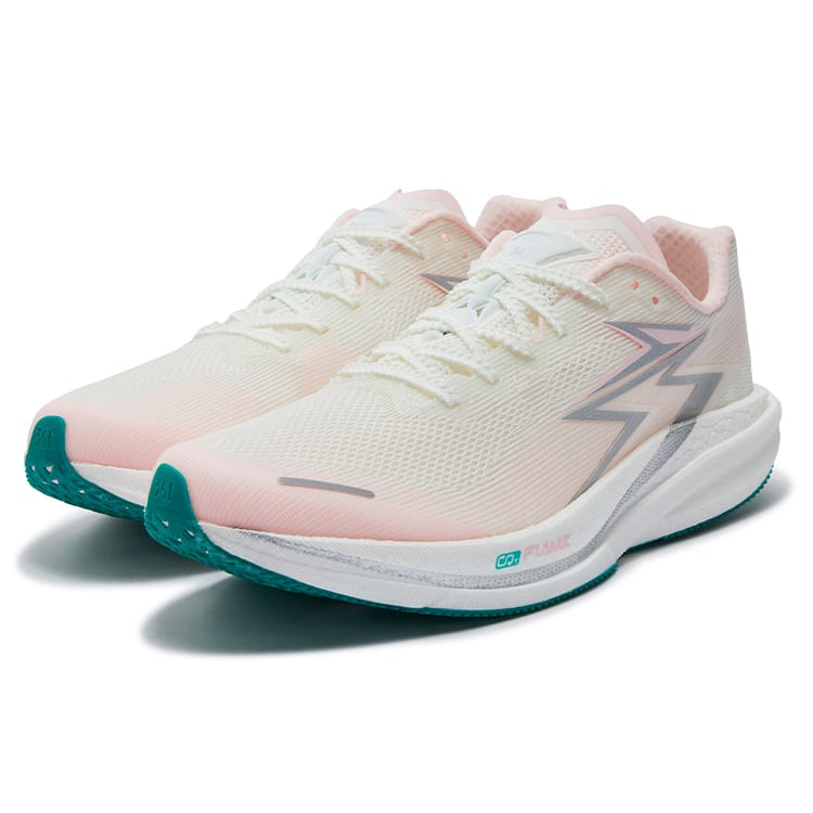 361 Blitz Speed 4 Pro Mesh Low Top Fiberglass Plate Casual Training Running Shoes Unisex White Pink 672512226-1