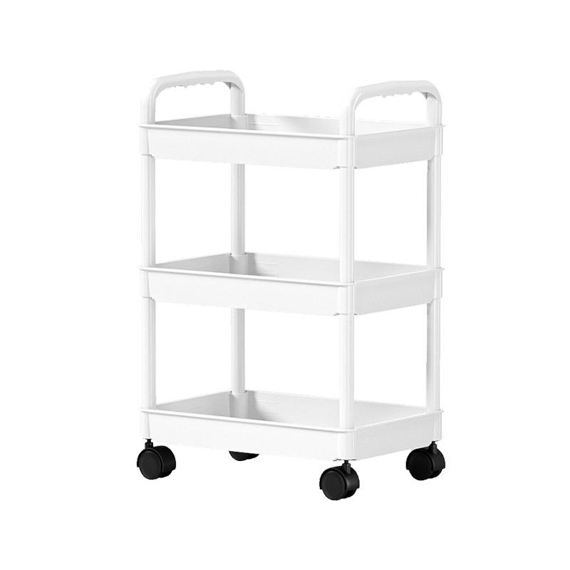 3/4 Tier Multi-Functional Household Trolley With Handle And Wheels To Move Bathroom Shelves Household Snacks Storage Rack