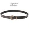 New Vintage Carved Button Women's Belt, Fashionable Versatile Jeans, High-end Belt for Women