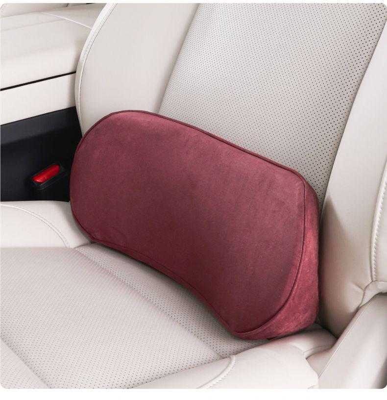 Car Lumbar Support Cushion - Slim Memory Foam Pillow for Coccyx and Waist Protection