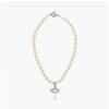 Vivienne Westwood Women Low Pearl Drop Choker Necklace 63030008