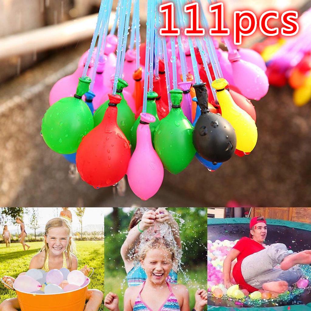 111pcs Water Balloon Party Supplies Summer Cool Water Filled Ball Water Balloon