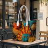 Vintage Egyptian Style Tote Bag for Daily Use Lightweight Fashionable Shopping Handbag