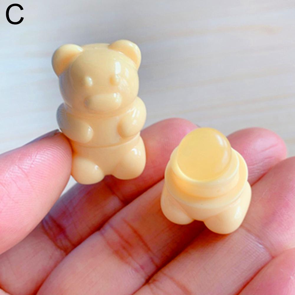 

Портативная мультяшная мини-силиконовая кисточка для губ Cute Bear Up Lip Concealer Balm Concealer Brushes Make C9B3 Little Bear Style-Color random