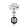 Electric Stainless Steel Double Flanged Butterfly Valve DN40-DN300 with PTFE Seal for HVAC, Sewage, and Pharmaceutical Use