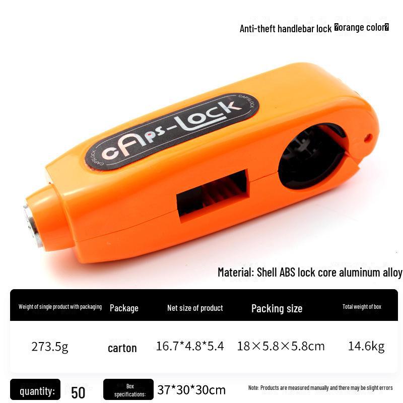 Univerzální zámek plynu a řídítek proti krádeži pro elektromobily, skútry a motocykly