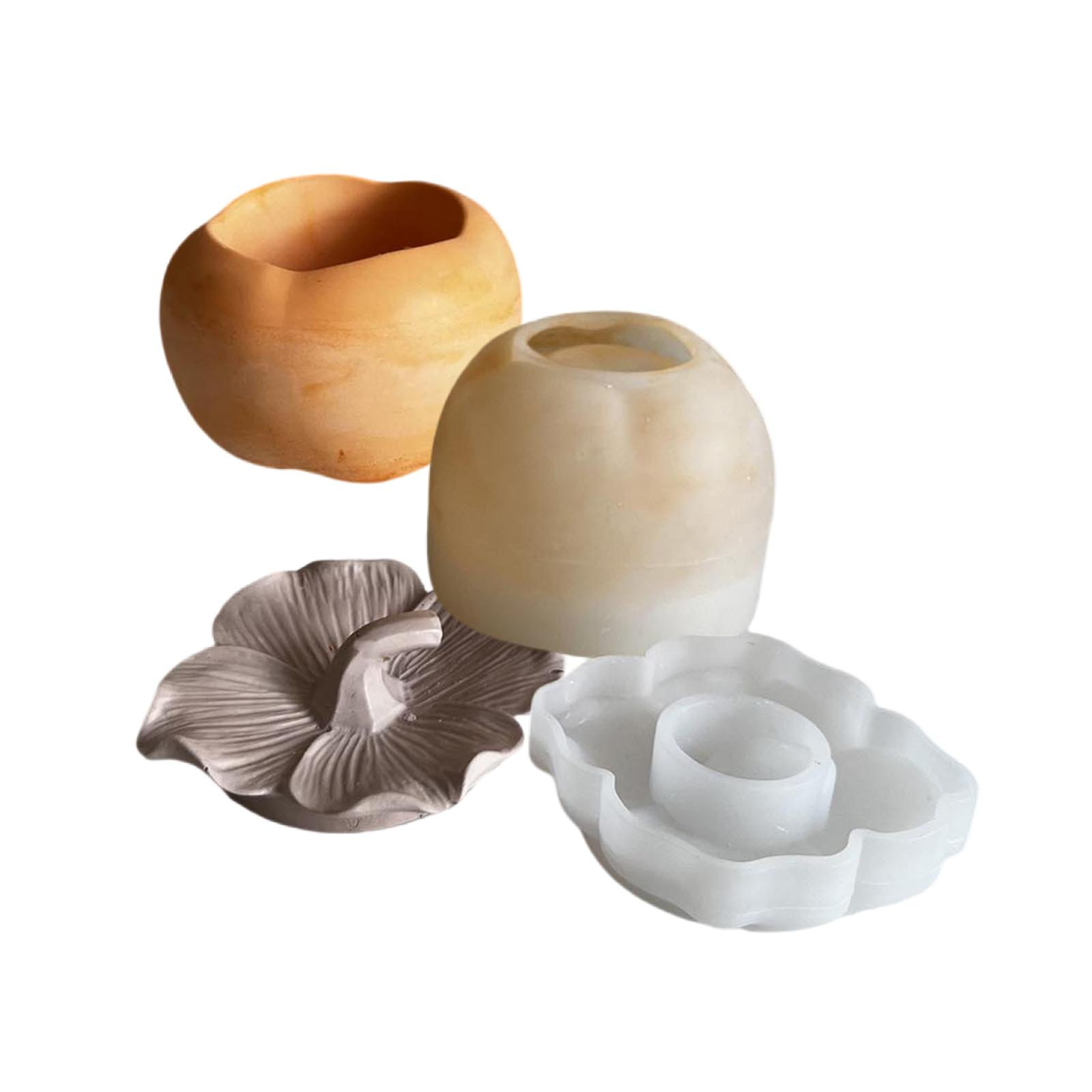 

Креативная силиконовая форма для кашпо, смоляная форма для банки для хранения ювелирных изделий в форме хурмы, эпоксидная форма для подсвечника