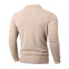 Men's Casual, Form-fitting Solid-color Square-neck Button Knitted Long-sleeved Sweater