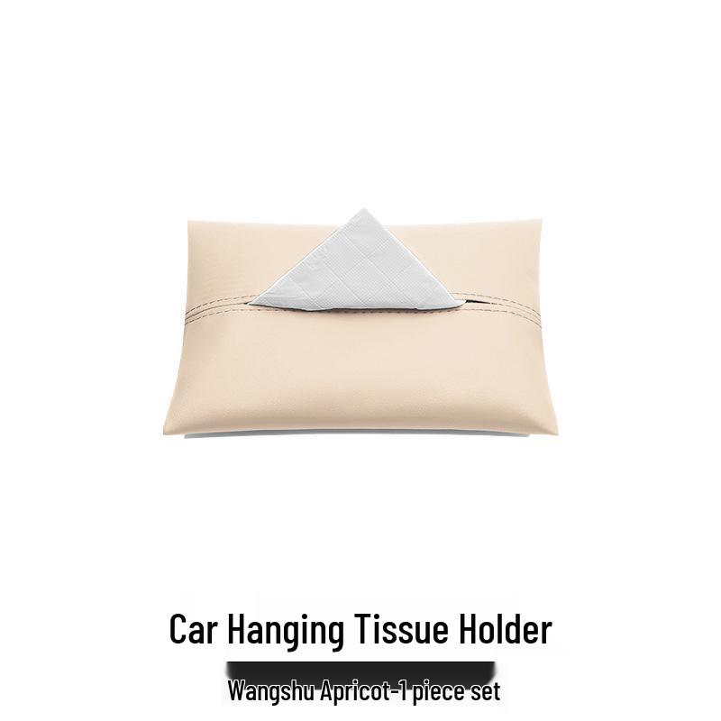 AITO M Car Leather Tissue Holder: Headrest Strap Pull-Out Box