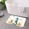 1PC Seahorse & Shorebirds Kitchen Rug Non-Slip Door Mat Pop design Bathroom Rug Bath Mat Carpet for Home Sink Laundry Decor