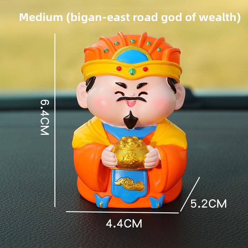 Traditionelle Fünf Gott des Reichtums Auto Dekoration Harz Kleine Figur Haus Büro Ornament