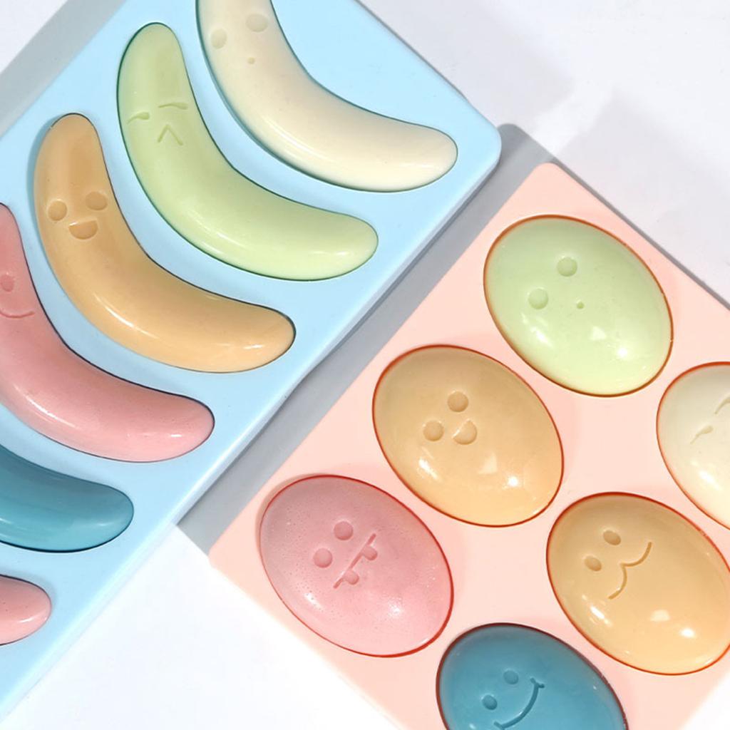 6 dutin Forma na vejce ve tvaru banánu s usměvavou tváří, silikonová forma na hot dogy, domácí- DIY forma na pečení šunky- klobásy pro dětskou doplňkovou stravu