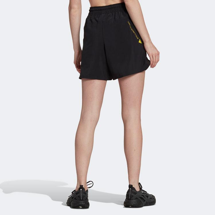 Adidas Letter Logo Print Drawstring Sports Shorts Women Shorts Black HI6028