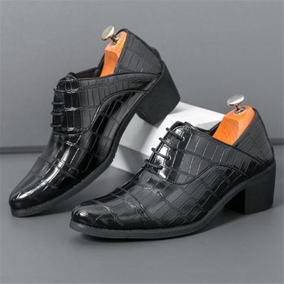 Fashion New Arrival Brown Black Lace Up Derby Shoes For Men Party Wedding Groom Prom Cuban Footwear Zapatillas Hombre