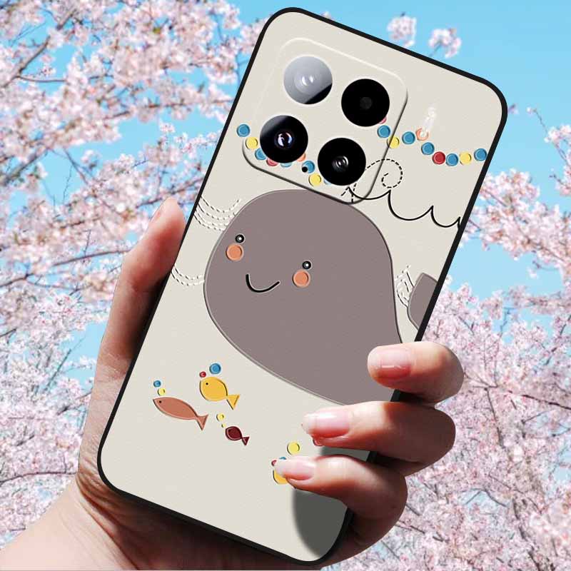 For Xiaomi 15 Pro 5G 6.73"Cases 3D Relief Soft Silicone Cover Retro Embossed for Xiaomi 15 5G Phone Mi 15pro 15 3D Soft TPU Case