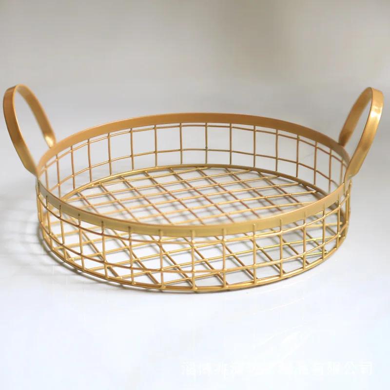 Iron Wire Bread Basket Fruit Basket Holder Nut Snack Bowl Party Kitchen Storage Supplies