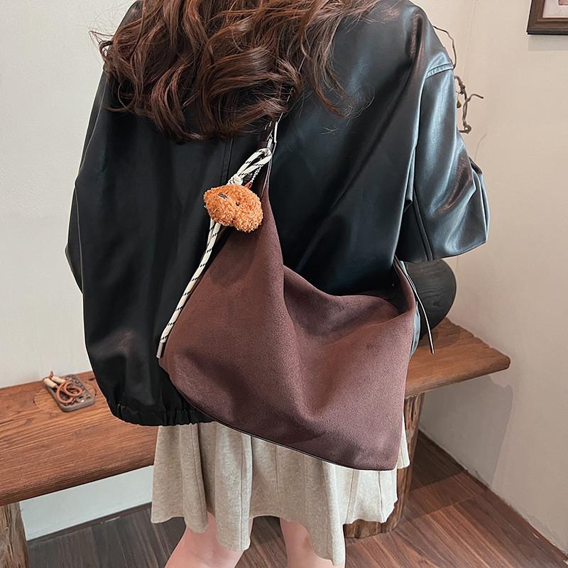 Ielgy High-End Retro Large-Capacity Tote Bag Fashionable All-Match Work Commuter Messenger Bag