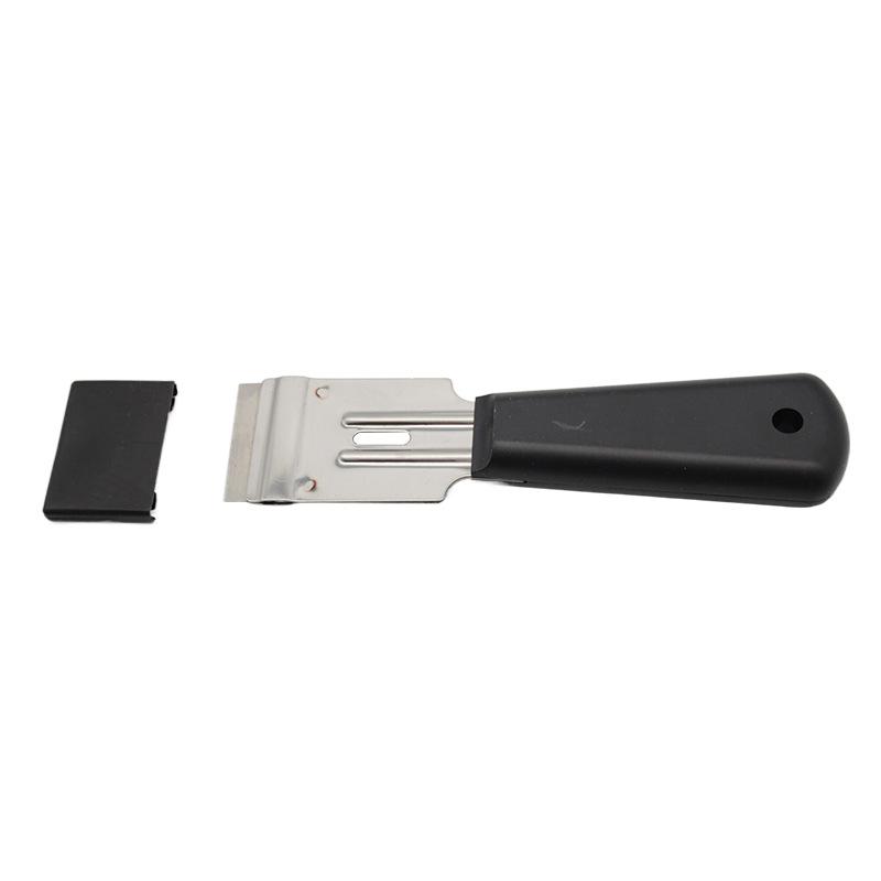 Integrated Scraper/Cleaning Grout Scraping Knife/Carbon Steel Blade/Suitable for Floors And Glass (Black,1pc) чёрный