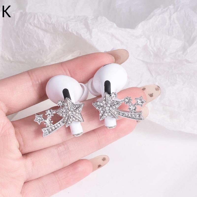 1 Pairs   Ear Clips For Earphone Star Butterfly Shape Decorative Headphone Clip For Wireless Headphones
