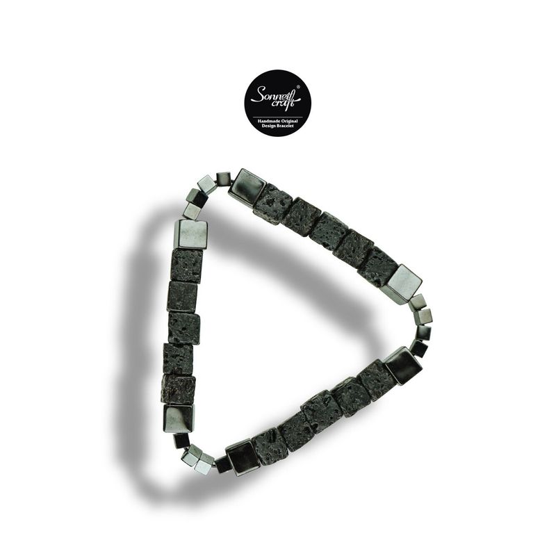 

Op.07 Western Beauty Designer Original Volcanic Rock Fashion Retro Ins Style Couple Boys and Girls Personalized Bracelet Xs-Suitable for Clean Hand Circumference 13-14cm
