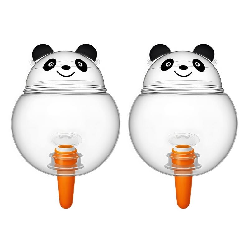 Ceramic And Plastic Automatic Flower Pot Watering Planter Device In Cute Panda Styles For Home Office Busy Plant Lovers