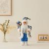 New blue Santa Claus doll doll Christmas decoration standing Santa Claus decorative ornament gift