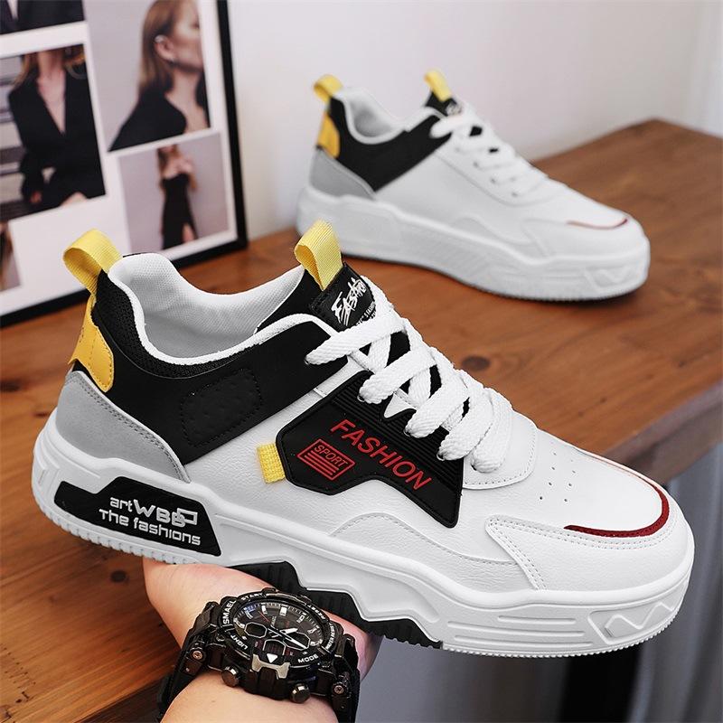 

Весенние туфли в стиле колледжа с толстой подошвой, новые кожаные туфли с буквами белого цвета, спортивные и повседневные, универсальные, модные мужские туфли 39