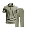 Men's Summer New Short Sleeve and Shorts Set, Made of Linen Fabric, A High-Quality Two-Piece Short Sleeve and Shorts Set