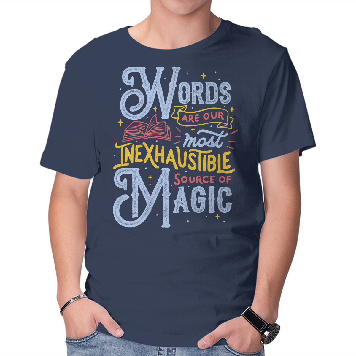 Unisex Crew Neck T-Shirt Inexhaustible Source Of Magic Graphic Short Sleeve Casual Tee S