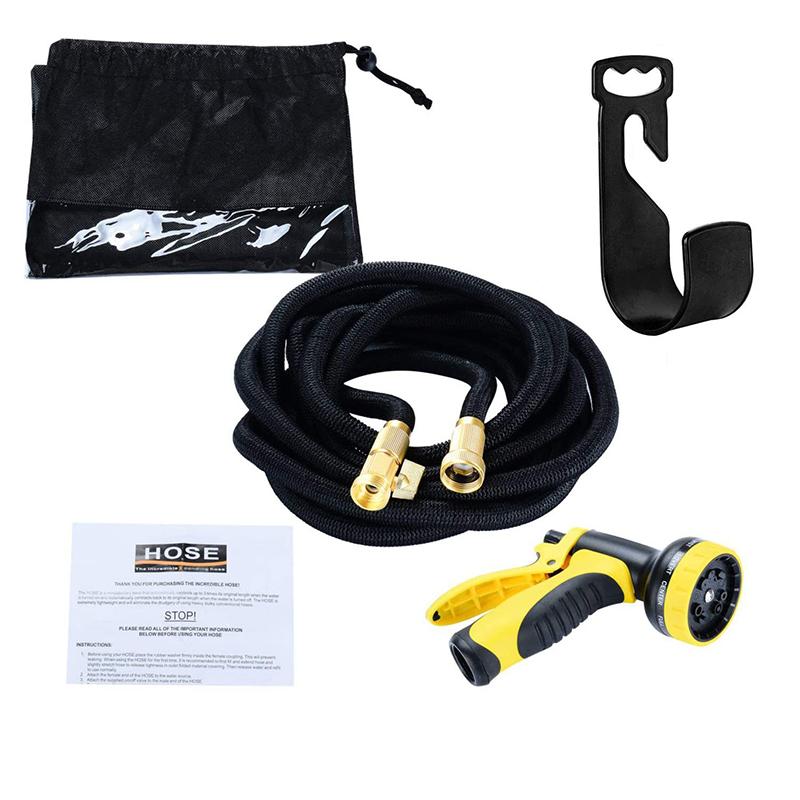 Garden Hose Expandable 25-100ft High Pressure Car Wash Plastic Pipe Magic Flexible Water Hose with Spray Gun for Watering