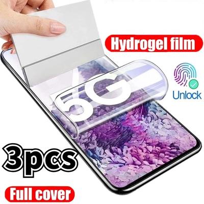 For Samsung Galaxy S23 S22 S21 S20 S10 S9 S8 Plus Ultra Screen Protector For Samsung S 23 22 21 Note 20 10 9 8 Hydrogel Film FE