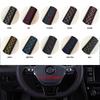 Non-Slip Black Artificial Leather for Nissan Patrol Y62 2012-2018 Teana J32 Diy Hand Stitched Braid Car Steering Wheel Cover