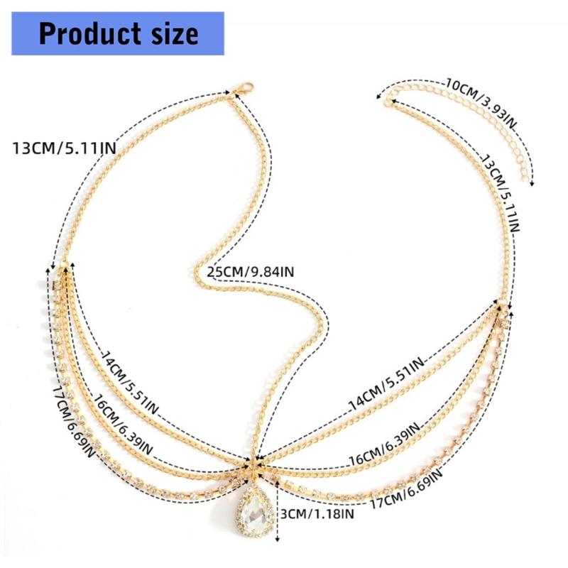 Shimmering Golden Hair Jewelry Featuring Swing Fringe Design For Evening Occasion