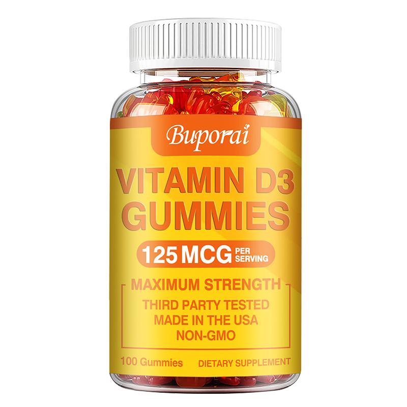 

Vitamin D3 gummies are highly absorbable and help boost the immune system, bone and joint health. Suitable for adults. 100