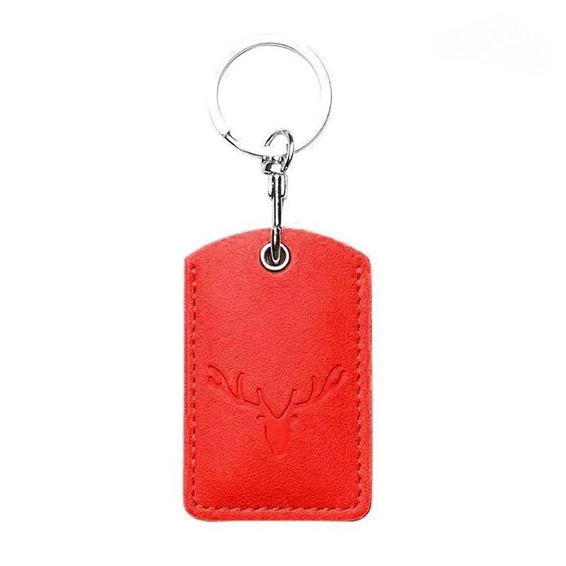 1 STÜCKE Zugangskartenetui PU-Leder Türschloss Zugangsetui Multifunktionaler Schlüsselanhänger Mini-Schlüsselring Zugangskartentasche