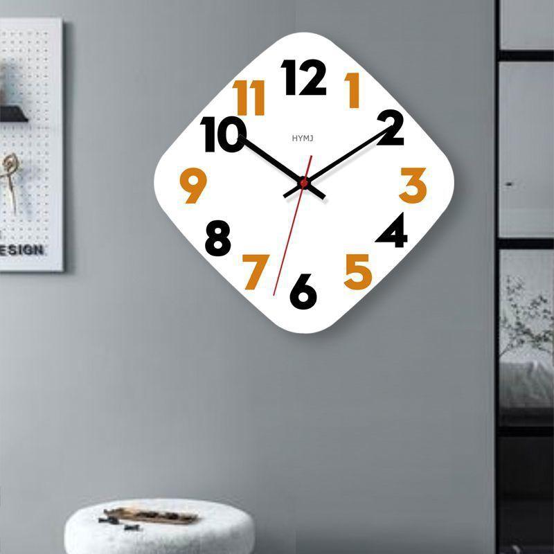

Скандинавские настенные часы, Простые и индивидуальные для гостиной, дома, столовой, Кварцевые часы, Бесшумные настенные, Часы для спальни 13 inch