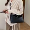 Faux Leather Shoulder Bag Solid Color Women Fashion Crossbody Bag
