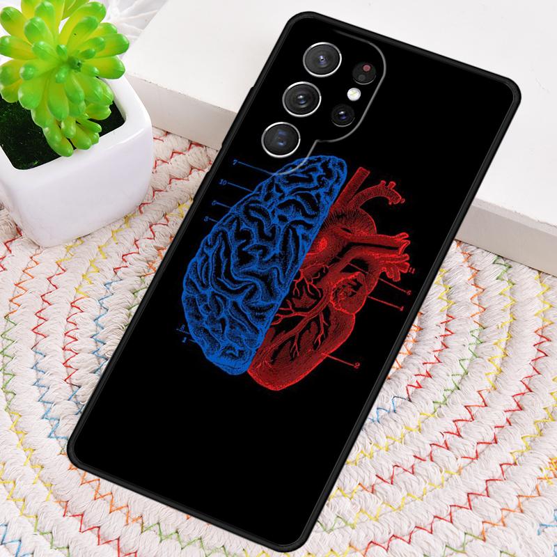 Human Organs Brain Silicone Phone Case For Samsung Galaxy Note 10 Pro S26 S25 S24 S23 S22 S21 Plus S25Ultra Capa Cover