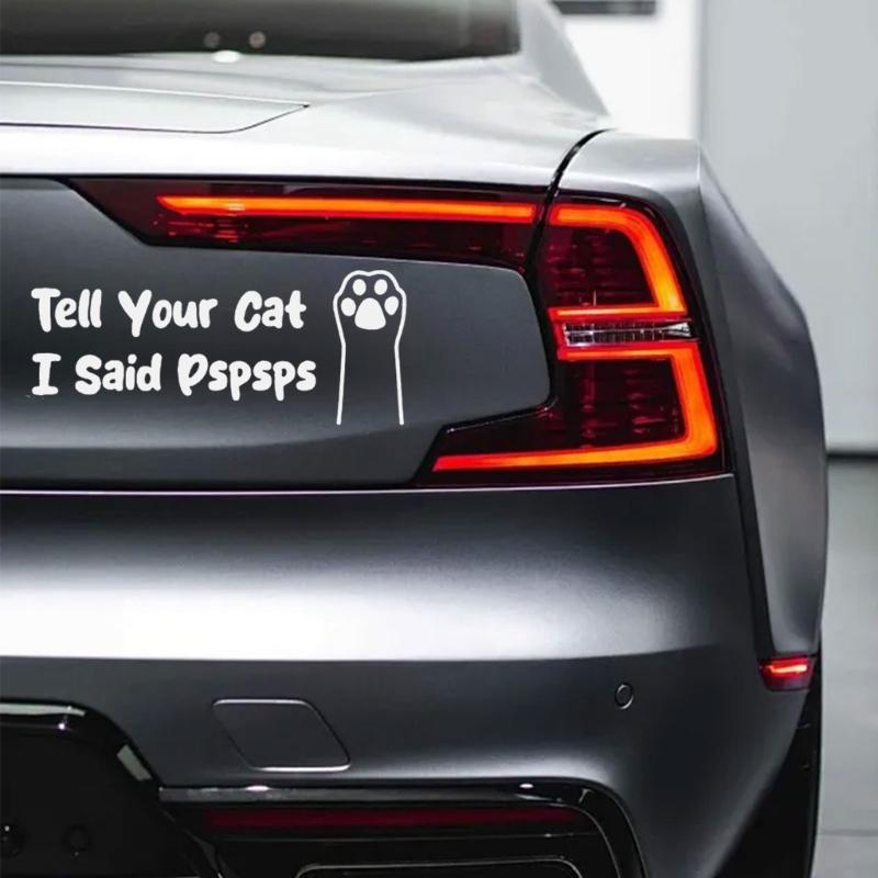 23cm x 9cm Cute Cats Paws Design Decal Waterproof Removable for Cars Motorcycles Laptops Smooth Surfaces No Residues