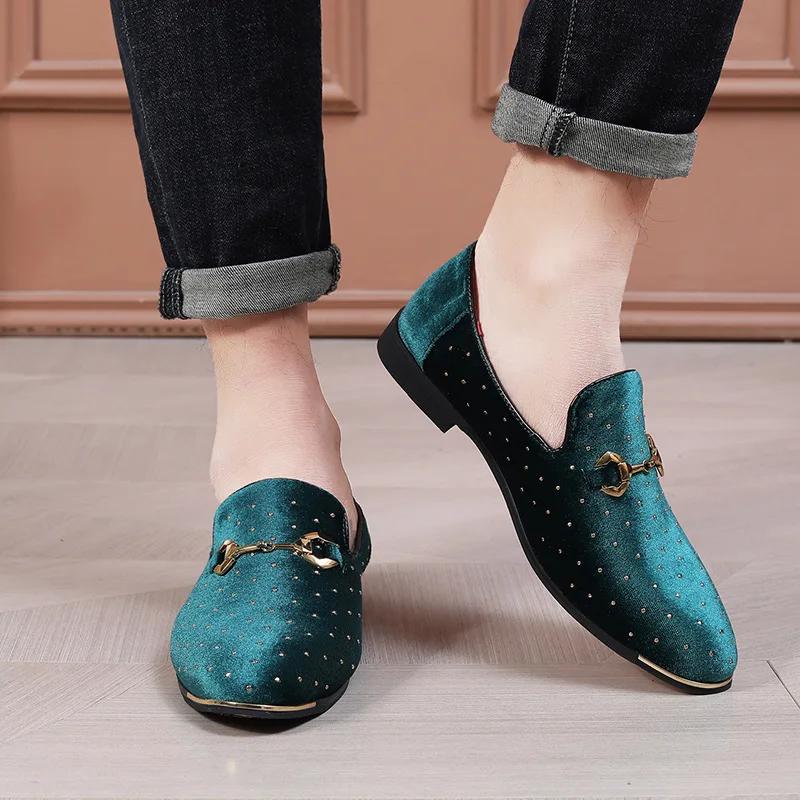 Fashion Business Loafers Luxury Men Dress Shoes Suede Men Casual Shoes Elegant Comfortable Loafers Designer Business Men's Leather Shoes