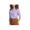 Polo Ralph Lauren Solid Logo Polo Collar Long Sleeve Shirt Women Shirts Light-Purple 211728165-013