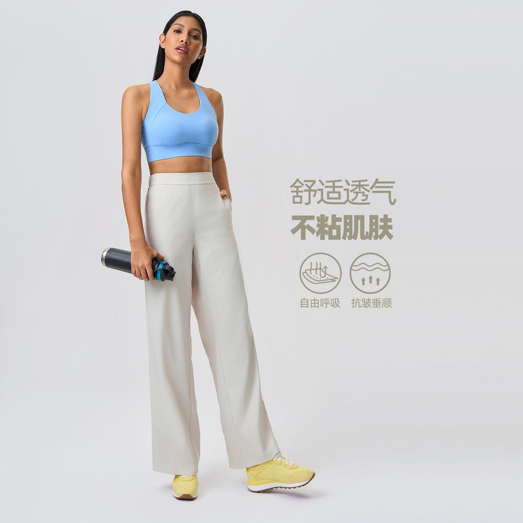 Casual loose wide-leg pants high waist drape straight-leg pants cover the hips and show thinness, light and quick-drying sports trousers for women