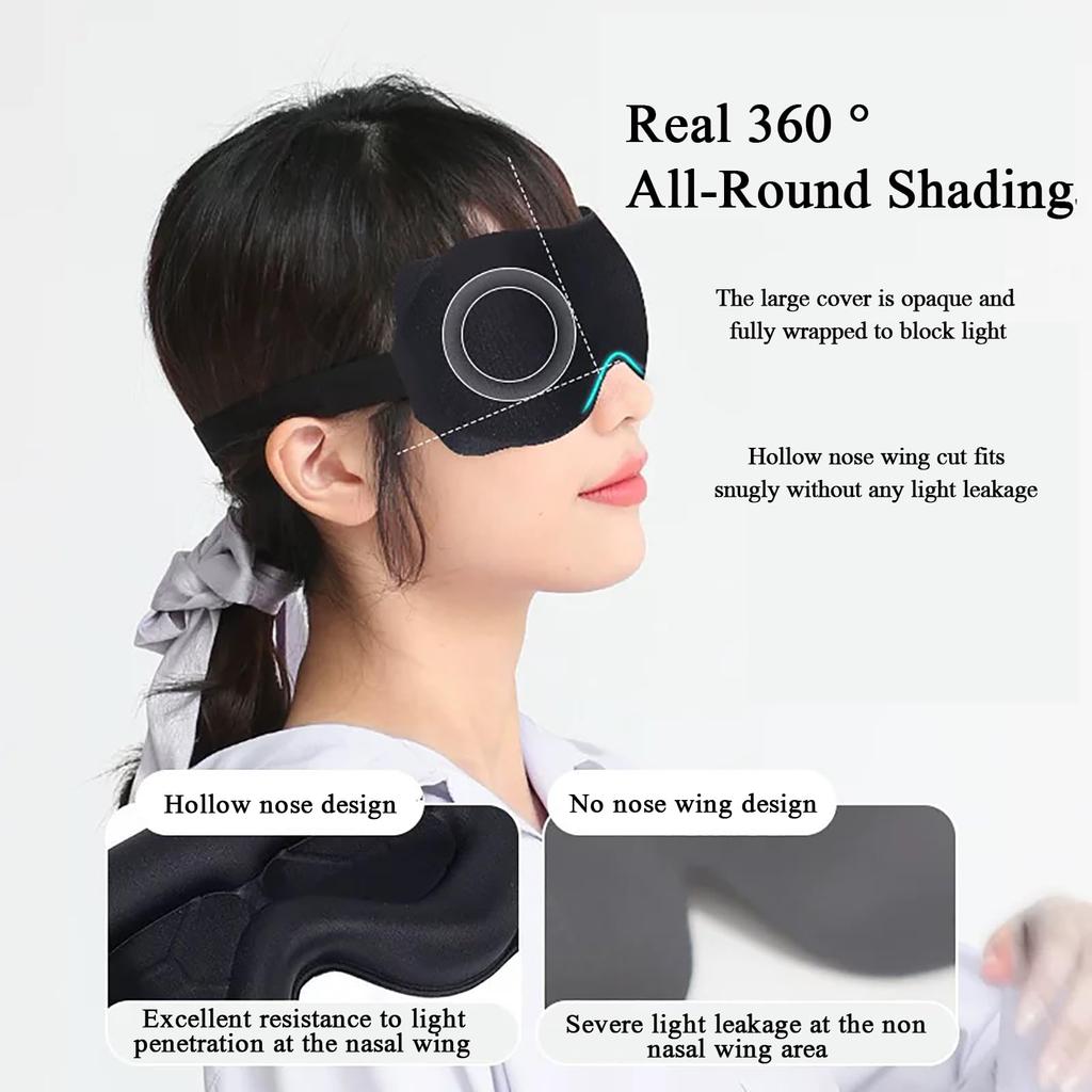 Blackout Sleep Mask for Women & Men - Sleeping Mask Zero Eye Pressure Super Soft & Comfortable with Adjustable Strap