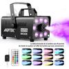 Machine à fumée - AGPTEK - 500 W - Télécommande - 13 lumières LED colorées